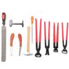 9PCS Steel Iron Ergonomic Handle Horseshoe Trim Cutter Pliers File Nail Hammer Hoof Tool Horse