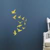11 шт., акриловые зеркальные наклейки с птицами, 3D съемные наклейки на стены, украшение на стену для спальни, украшения для дома, настенная фреска