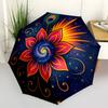 1pc Cosmic Lotus Mandala Automatic Umbrella - Automatic Opening And Closing, Sturdy Iron Frame, Portable Folding Design yy251018160