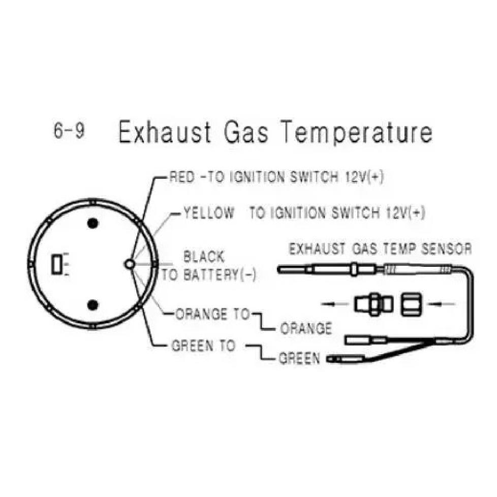 DRAGON GAUGE 2" 52mm Exhaust Gas Temperature Gauge Digital Exhaust Gas Temp Gauge Blue Led EGT EXT Gauge Car Meter With Sensor