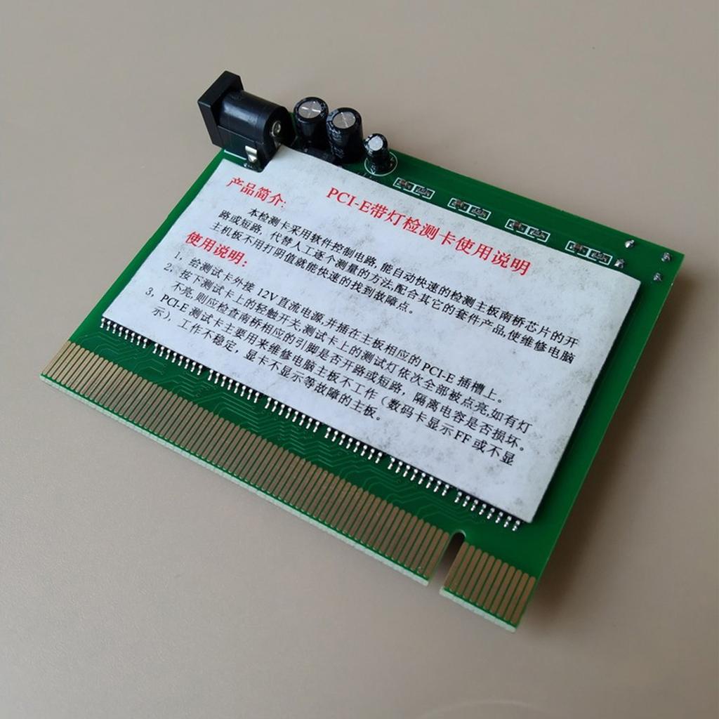 Тестер слотов PCI-E с независимым источником питания, тестовая карта со световыми индикаторами для диагностики компьютерного оборудования