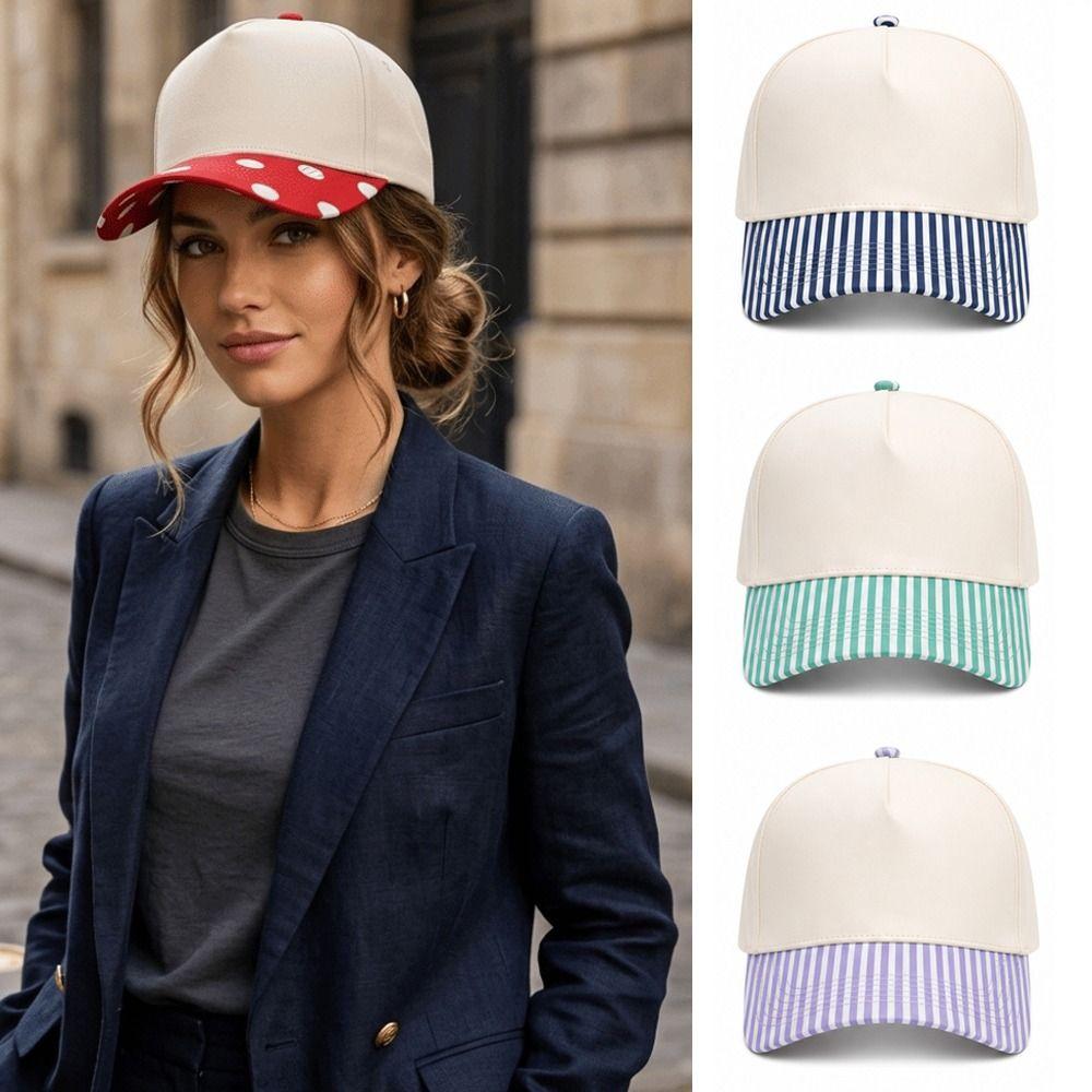 Adjustable Baseball Hats Striped Trucker Hat New Visor Cap Casual Wear