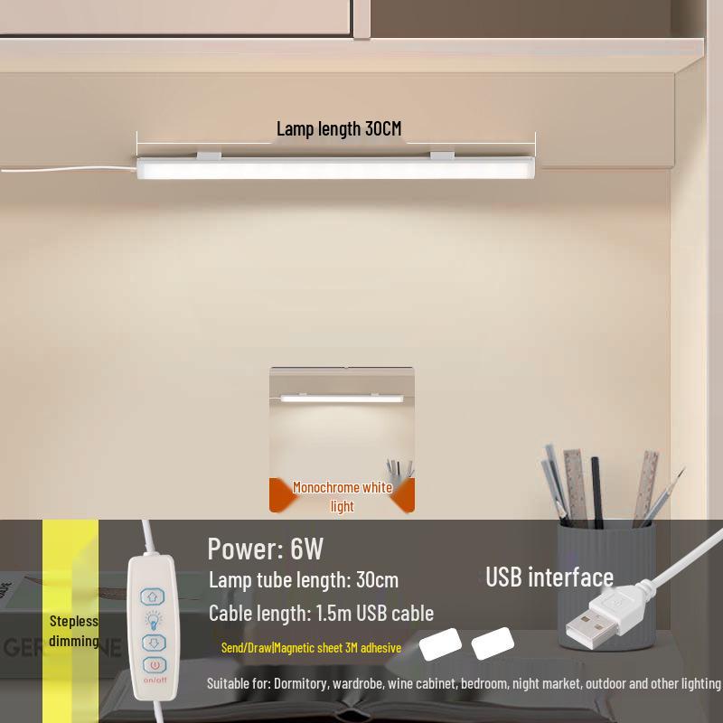 Eye-Protective USB Study Lamp - Magnetic Night Light for Desk & Bedroom