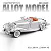 1:24 Фантом 500K Сплав Винтажный Автомобиль Модель Литье Под Давлением Игрушки Украшение Двери Открываются Звук Свет Оттяжка Транспортные Средства Коллекционные Предметы для Мальчика Подарок