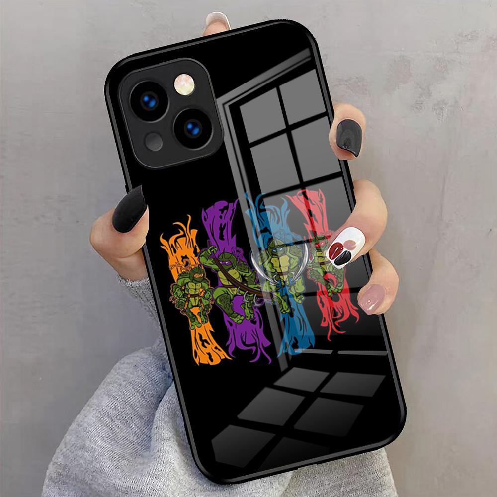 Anime Tortugas Ninjas Phone Case For IPhone 17 Pro Max 16 15 14 Pro Max 13 11 X Xs Xr 8 7Plus Glass Cover