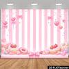 2D Милый Розовый Магазин Конфет Фон Сладости Пончики Вечеринка Фотофон