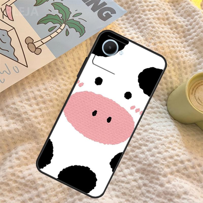 Cut Cow Case For Realme C55 C71 C67 C51 C75 C63 C61 C65 C53 C35 11 12 13 14 Pro Plus GT6 GT7 15 Pro