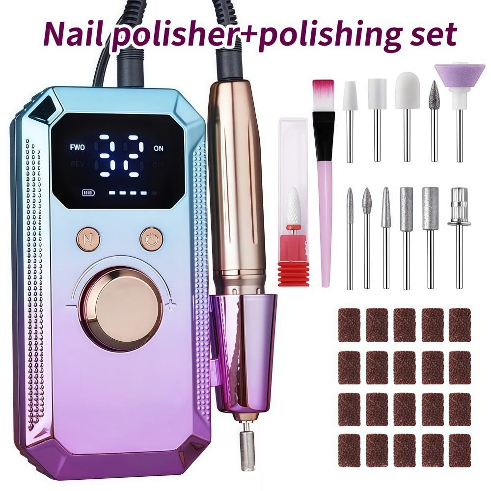 32 Speeds Electric Nail File LED Display Nail Grinder Electric Nail Polishing Grinder Nail Tools