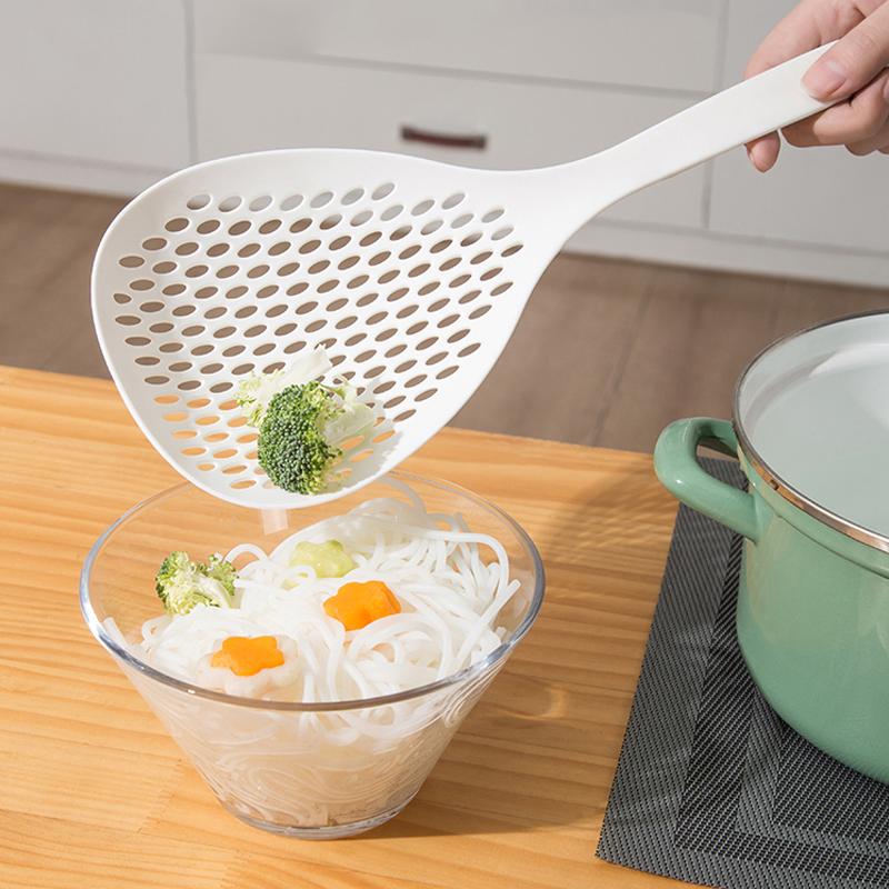 Food Strainer Scoop Kitchen Plastic Colander Large Skimmer Strainer Handy Filter Colanders Kitchen Tools
