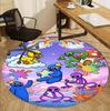 Game Rainbow Friends Pattern Round Rug, Indoor/Outdoor Mat, for Picnic, Gameroom, Bedroom, Office, Living Room, Home Decor Carpet, Birthday Gift