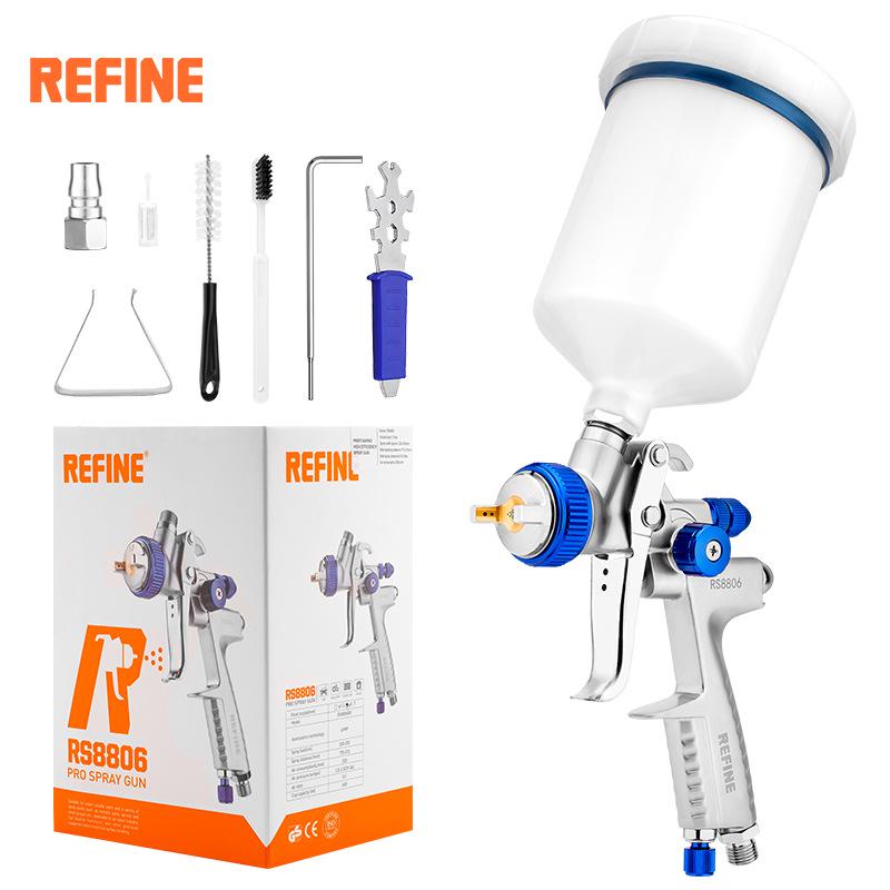Ruifeng RS8806 Automotive Topcoat Spray Gun, 1.3mm, High Atomization Paint for Sheet Metal