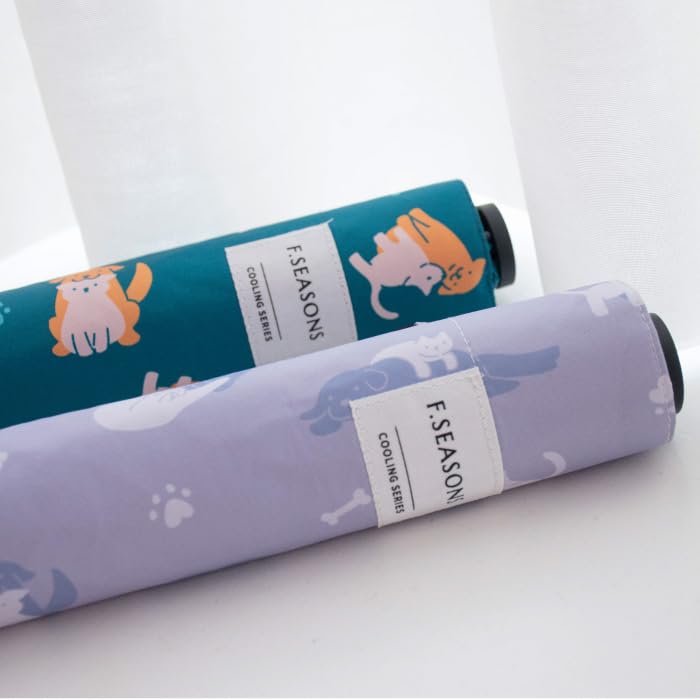 Большой, но легкий Зонт с карбоновой рамой Складной зонт Для солнечных и дождливых дней Ручное открывание и закрывание Рисунок «кошка» Теплозащитный фонарь