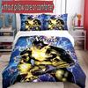 3pcs Duvet Cover Set (1*Duvet Cover + 2*Pillowcase, Without Core), Custom Name Black Adam Pattern Bedding Set, Home Bedroom Decor Gift