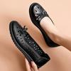 2023 Sandals Soft Sole Leather Shoes Anti Slip Middle and Old Age Hole Shoes Women's Flat Sole Anti Slip Hollow Breathable