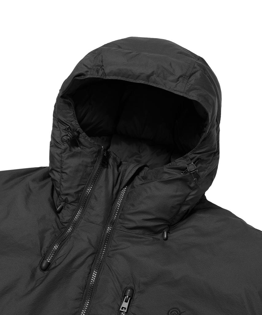KALAPATTHAR Multi-Zipup Duck Down Long Padded Jacket - Charcoal