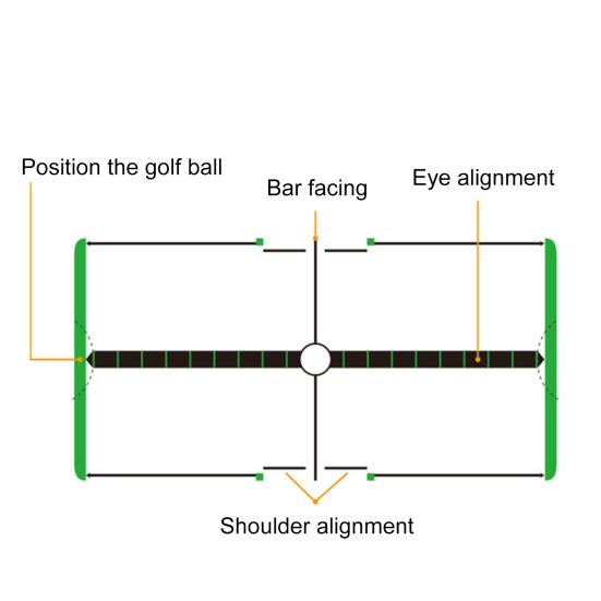 Зеркало для гольфа, выравнивание, тренировочное приспособление для точности и последовательности ударов, зеркало для отработки ударов в гольфе с сумкой для хранения для тренировок в помещении и на открытом воздухе
