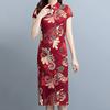 Леди Cheongsam в китайском стиле, винтажный воротник-стойка с высоким разрезом, летнее Ципао для сценического шоу