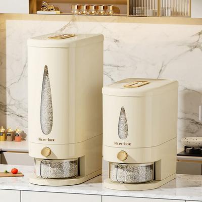 Бытовой 5кг/10кг Диспенсер для риса Герметичный и свежий Влагостойкое ведро для риса Защищенные от насекомых контейнеры для хлопьев Хранение зерна