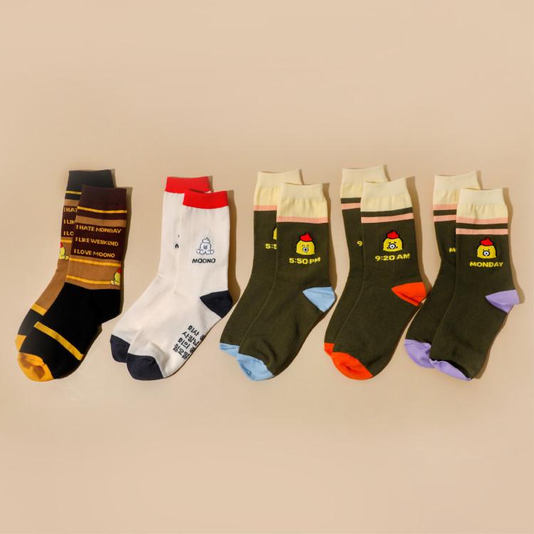 MOONO XI Hate Monday носки 3 типа