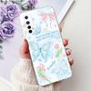 Для Realme 7 Global RMX2155 / Realme 6 6Pro RMX2001 RMX2061 Чехол Прозрачный Мягкий ТПУ Покрытие Цветы Милый Мультяшный Дракон Funda