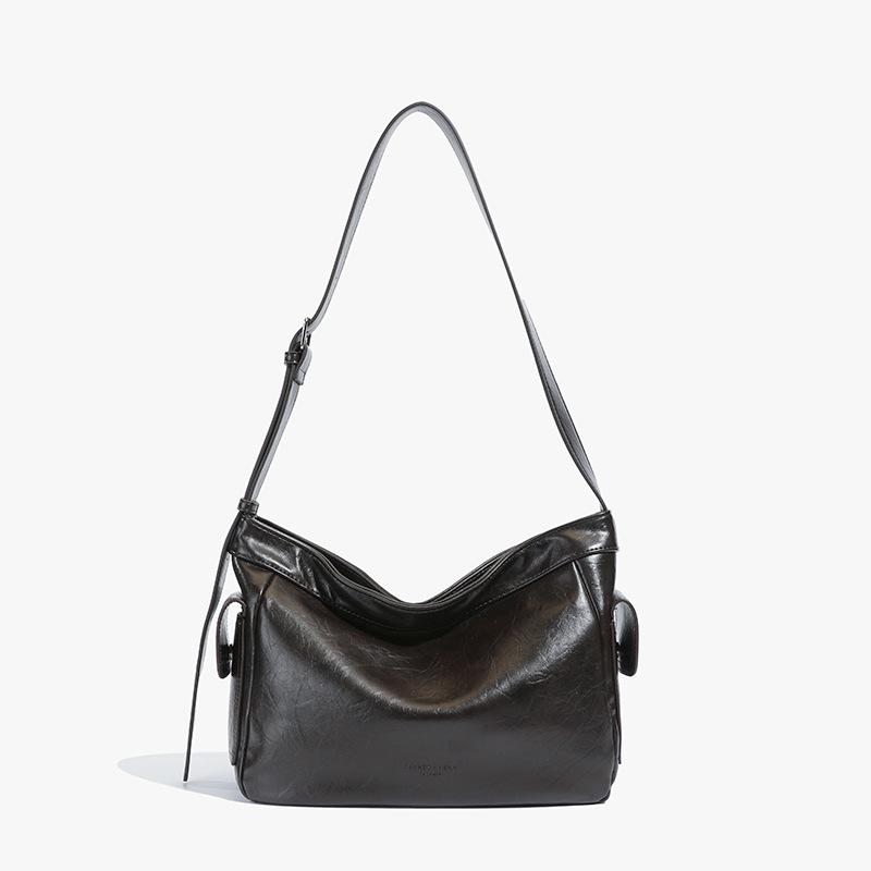 Корейская версия нишевый дизайн большая вместимость простая сумка-ведро женская 2025 осень и зима новая модная универсальная маленькая сумка-тоут