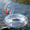 INS Crystal Glitter Inflatable Flamingo Swan Unicorn Float Adults Pool Party Toys Giant Ride-On Air Mattress Swimming Ring Boia