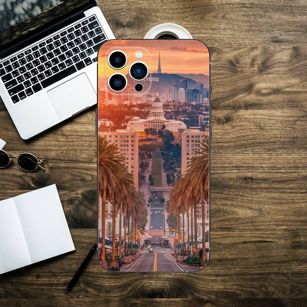 Чехол для телефона Travel Los Angeles California для iPhone 16,15,14,13,12,11,XS,XR,X,8,7,Pro,Max,Plus,mini Силиконовый Черный