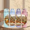 1PC Germany City Travel Badge Print 750ml Color Plastic Sports Water Bottle Leakproof Flip Straw Lid Suitable for Sports Office Home Use