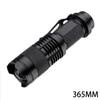 Мини УФ-фонарик LED 395/365 нм - 3 режима, с зумом, УФ-фонарь для обнаружения мочи животных, скорпионов и т. д.