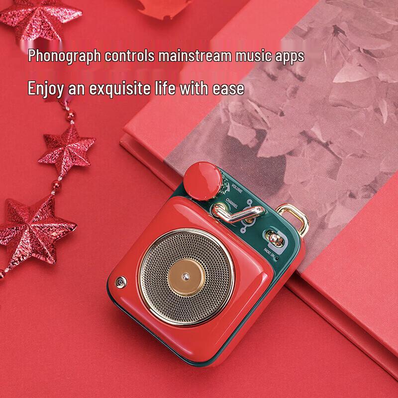 Mao King Atomic Turntable B612 Portable Retro Bluetooth Speaker CN plug (adapter included) (CN version)