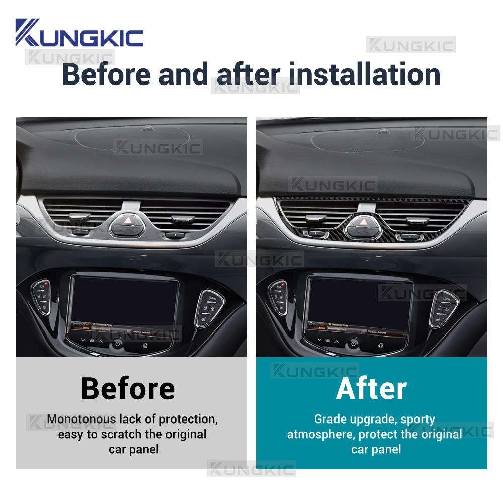 Наклейка на интерьер в стиле карбона для Opel Corsa E X15 2015 2016 2017 2018 2019 LHD RHD Панель интерьера