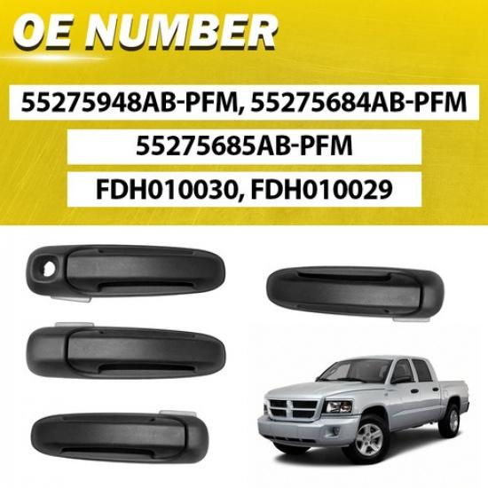 4X Handles Door Exterior For Set Dodge Dakota Front 2005-2011 Rear Left Right