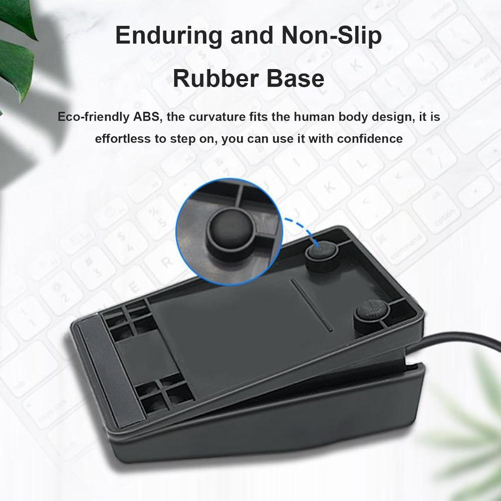 One Key Programmable Foot Pedal Single Foot Pedal Switch Gaming Foot Controller  Transcription