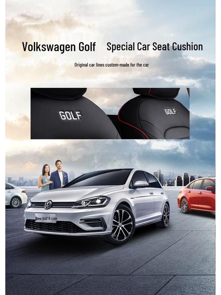Volkswagen Golf All-Season Leather Car Seat Cover, Wear-Resistant & Universal Fit