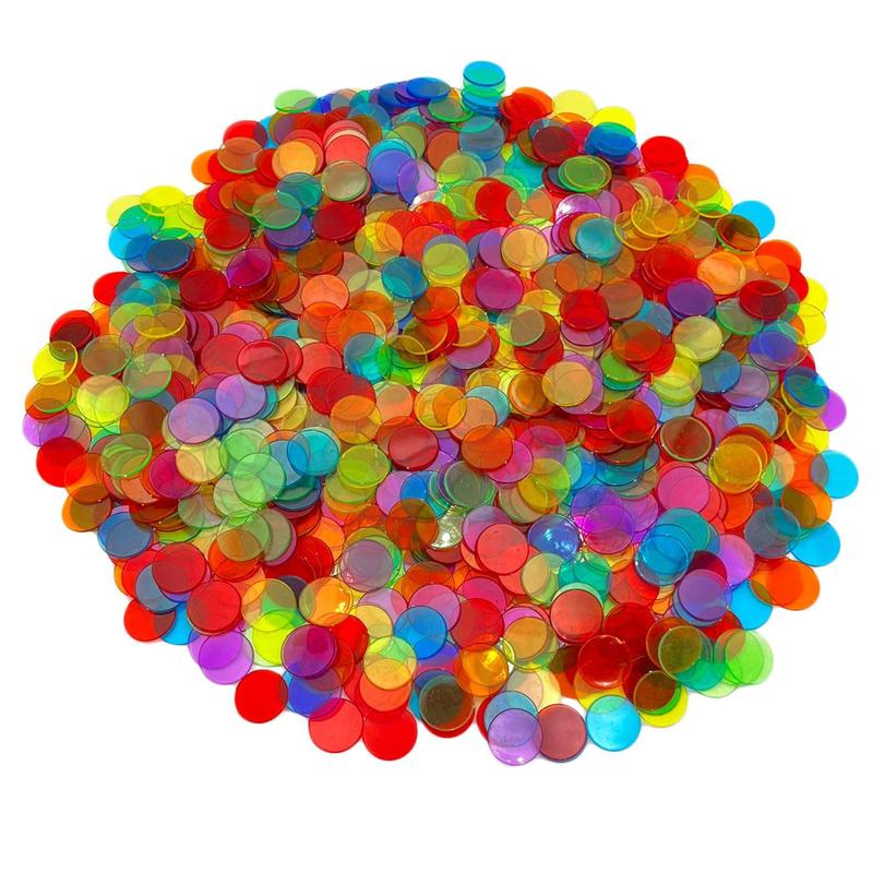 1000/500Pcs Montessori Learning Rsources Transparent Counting Chips 19Mm Educational Games For Children Classroom Supplies