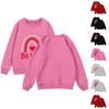 Valentine's Day Girls Round Neck Pullovers For Kids Printed Baby Tops