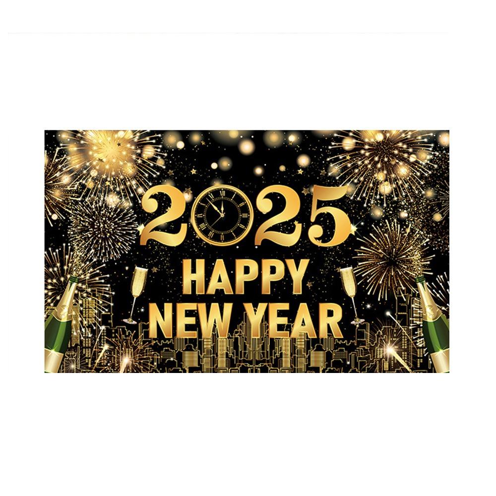 New Year Theme Happy New Year Photography Backdrop Background Banner Home Party Decor