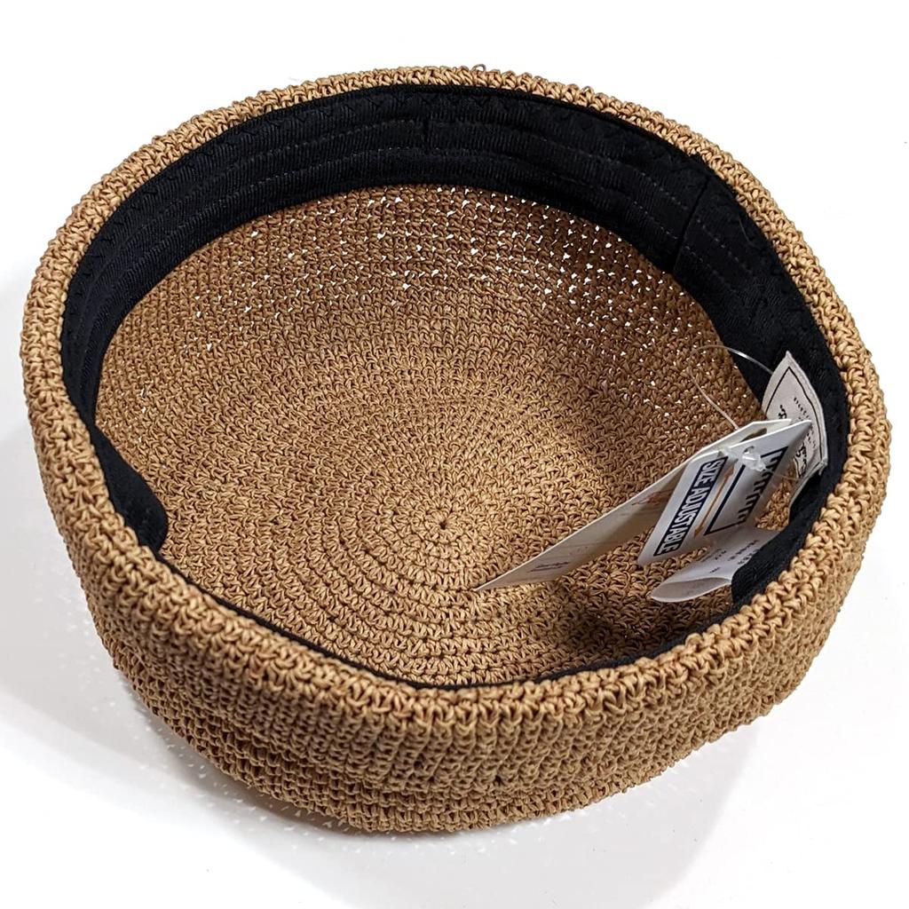 Базовая Энчи Рулонная Бумага Бумага Без полей Уникальная Саг Черная Кепка, Рыбацкий стиль, Устойчивая к деформации Солома, Солома, Натуральный, Кепка, Кепка, Весна/Лето,