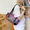 Japanese Kawaii Heart Plaid Ita Bag - Women's Transparent Crossbody with Pin Board