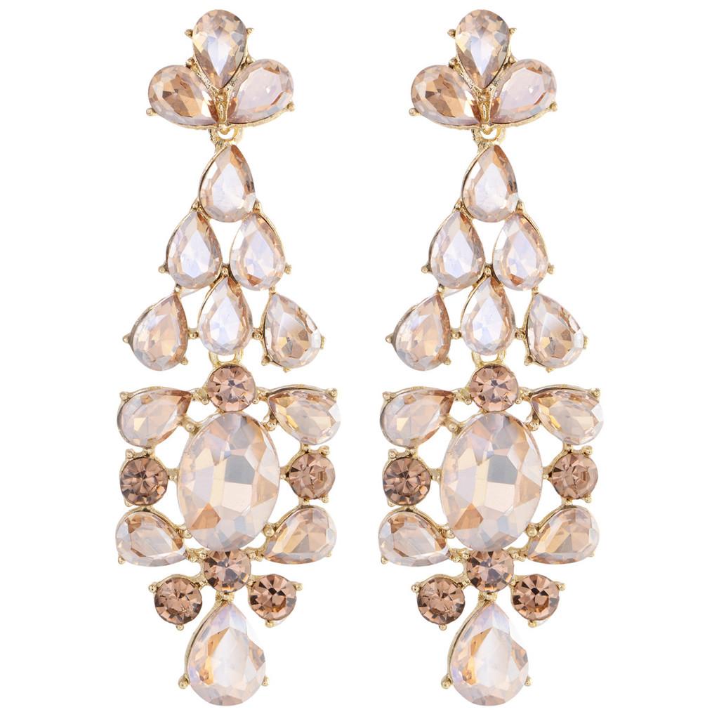 Luxury Alloy Geometric Earrings With Irregular Design For Women Fashion Accessories