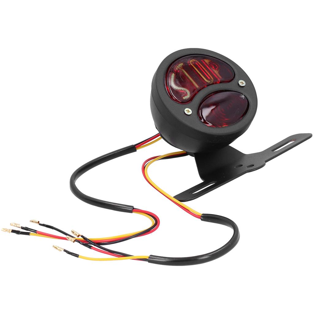 DC12V Vintage Taillight Brake STOP Lamp with License Plate Bracket Universal Fit for Yamaha Motorcycle