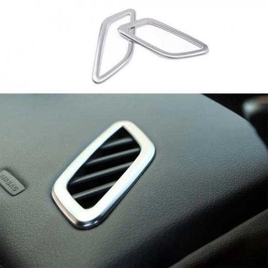 2PC ABS Fit For Benz GLA CLA 2013- Air Outlet Vent Trim Dashboard L&R Silver