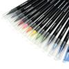 12 Colors Watercolor Brush Pens Set - Flexible Tip, Includes Water Brush & Travel Case