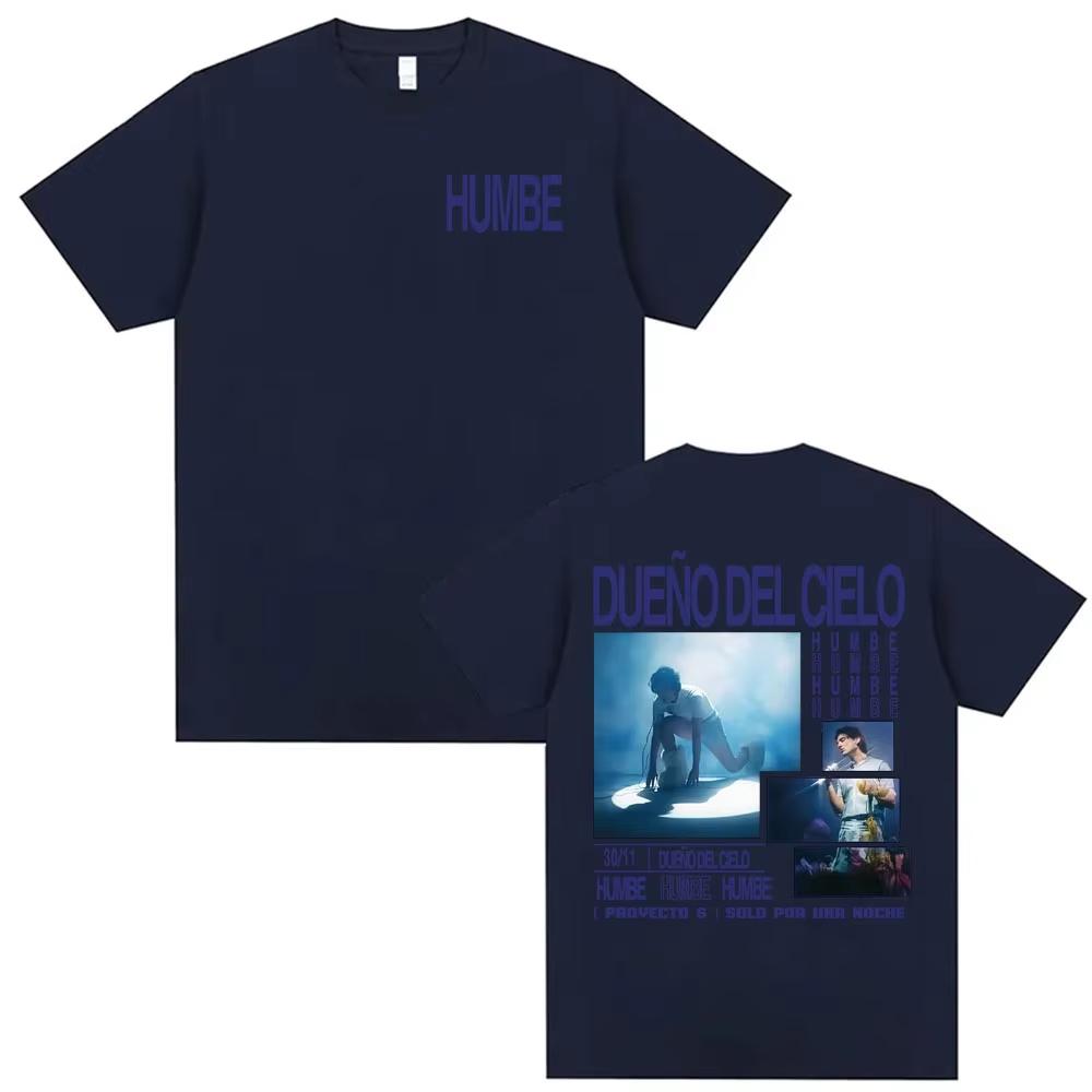 Humbe Dueno Del Cielo 2026 World Tour Tshirts Men Women 100 Cotton Cozy Short Sleeve T Shirt Fashion Hip Hop Pop music Tshirt