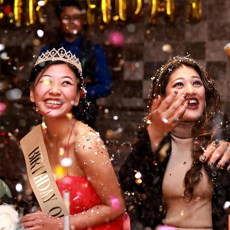 Набор: Пояс "Королева Дня Рождения" и Тиара со Стразами для Женщин, Тиара Королевы со Стразами для Девочки, Блестящие Хрустальные Аксессуары для Волос