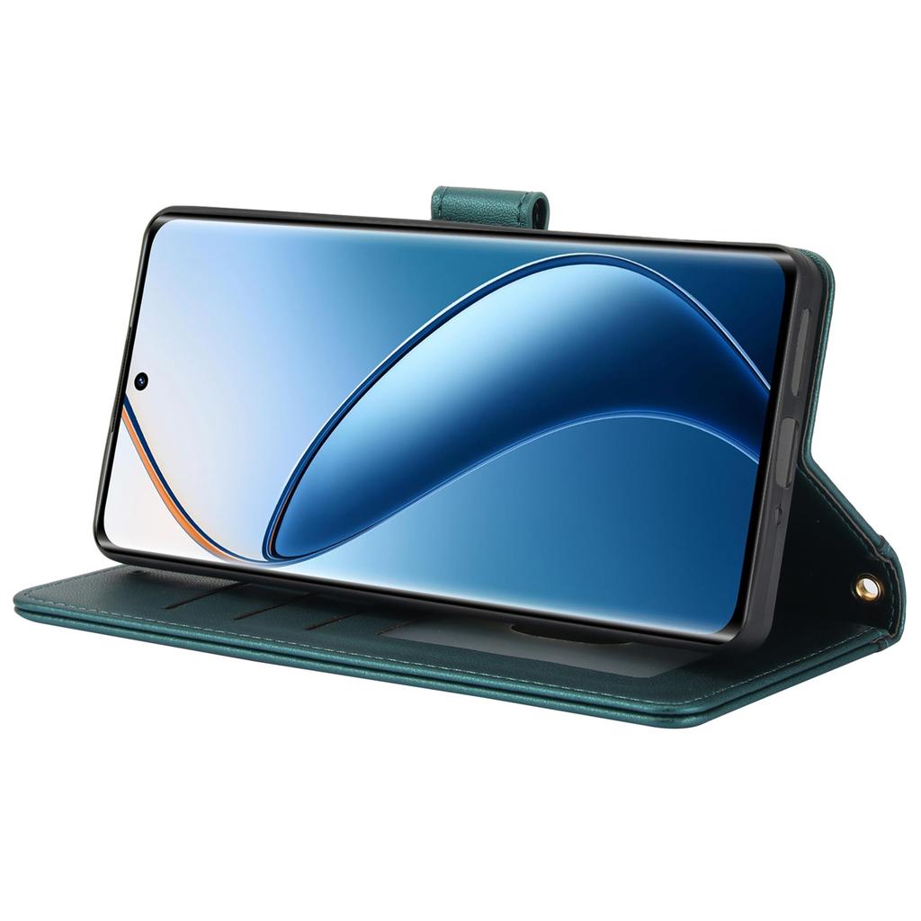 SY-003 For Realme P1 Pro 5G/12 Pro+ 5G/12 Pro 5G Case PU Leather Stand View Phone Wallet Cover with Hand Strap