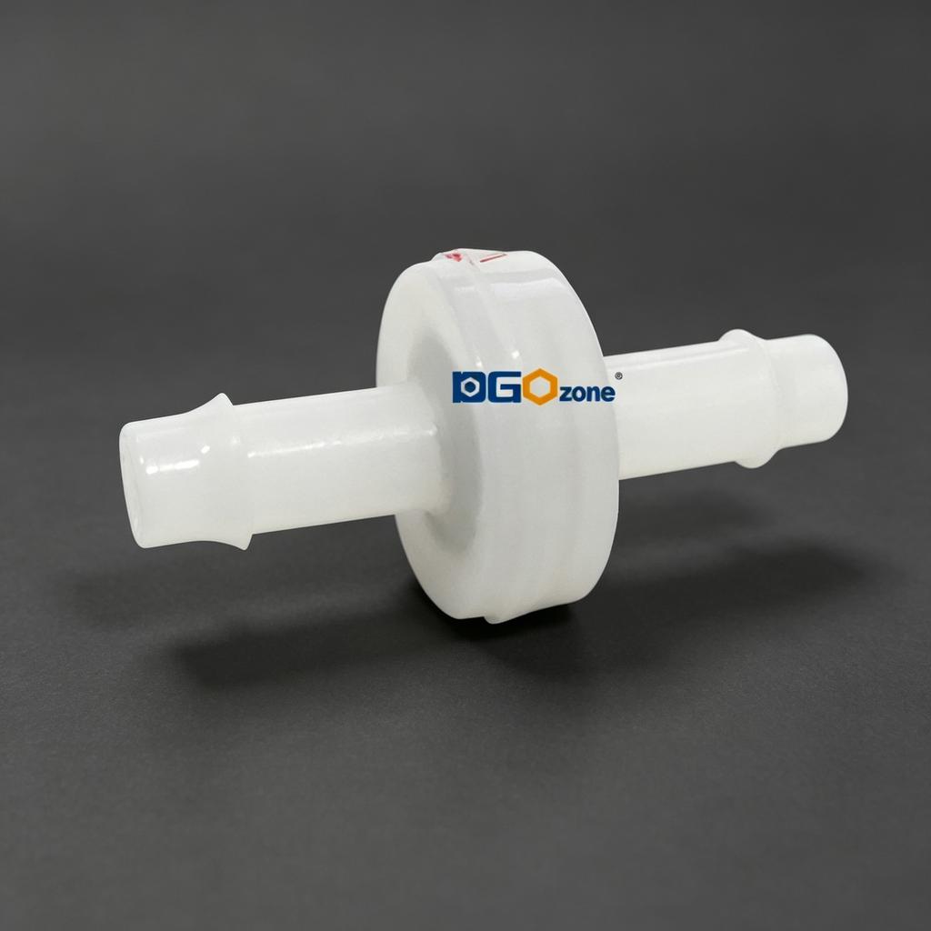 1/4" PVDF Straight-through Check Valve Diaphragm One-way Connector for Ozone Machine air Pump Aquarium In-stock Fast Delivery