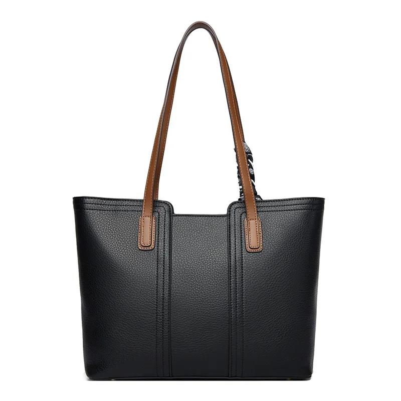 High Quality Women's Designer Solid Color Luxury Shoulder Leather Bags for Women High Capacity