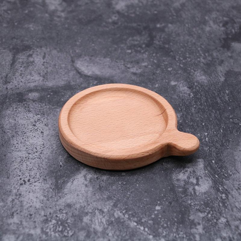 7.5cm Wooden Placemats Coasters Handled Tea Coffee Cup Pad Decorative Heat Resistant Square Round Drink Mat Bowl Teapot Holder