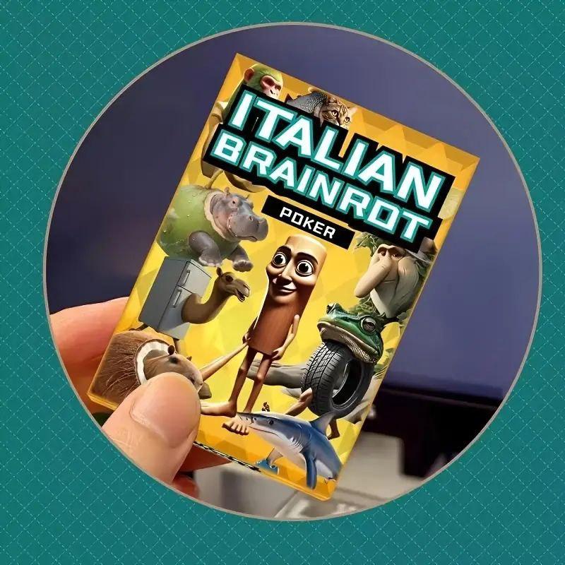 Cards Italian Brainrot Poker Italian Brainrot Bombardiro Crocodile, Tung Tung Tung Sahur, Tralaleo Tralala and Others.